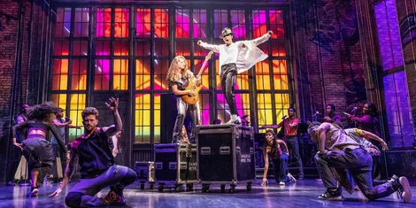 The cast of MJ the Musical at Prince Edward Theatre
