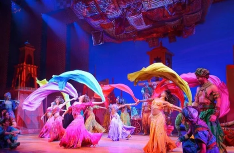 The cast of Aladdin on Broadway