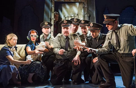 Cast of Comedy About a Bank Robbery - Criterion Theatre
