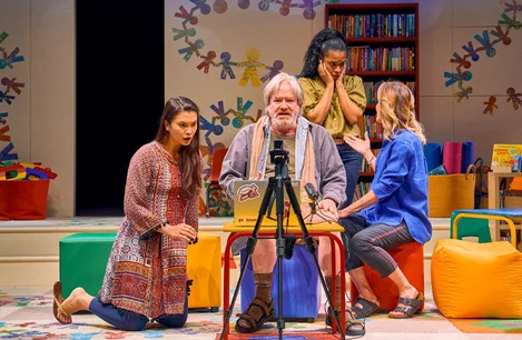The cast of Eureka Day at the Old Vic Theatre