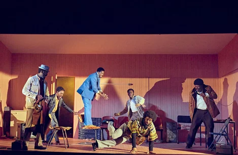 The cast of Jitney at the Old Vic Theatre