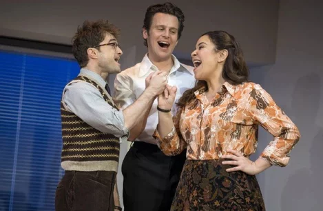 The cast of Merrily We Roll Along on Broadway