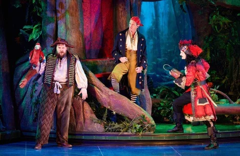 The cast of Peter Pan Goes Wrong on Broadway