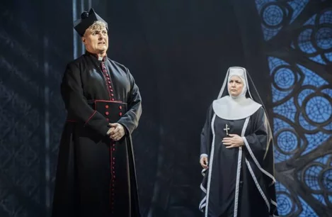 The cast of Sister Act at the Dominion Theatre