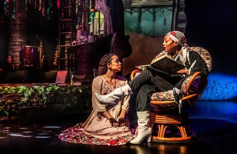 The cast of The House With Chicken Legs at the Southbank Centre