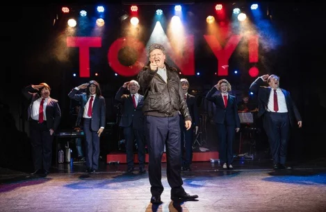 The cast of TONY! [The Tony Blair Rock Opera]