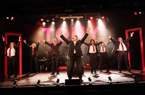 The cast of TONY! [The Tony Blair Rock Opera]