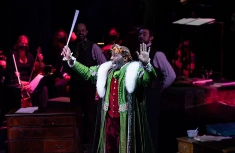 Cedric Neal as The Ghost of Christmas Present in A Christmas Carol at the Dominion Theatre
