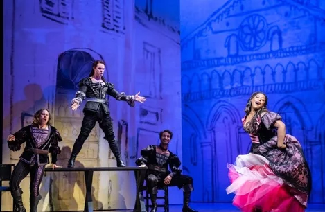 Charlie Stemp and Georgina Onuorah in Kiss Me Kate