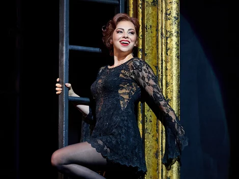 Krysta Rodriguez as Roxie Hart in Chicago Broadway