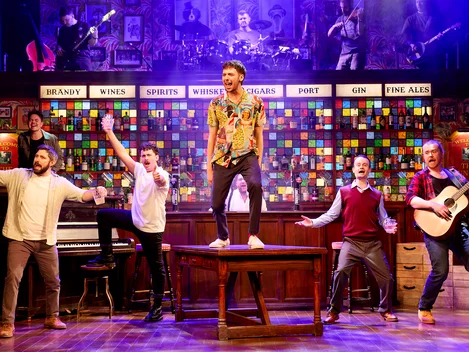 The Choir of Man cast at the Arts Theatre