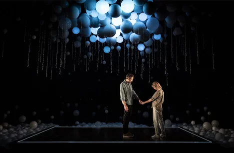 Chris O'Dowd and Anna Maxwell Martin in Constellations at the Vaudeville Theatre