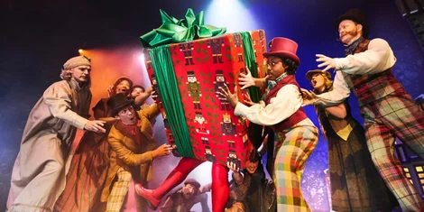 The Ghost of Christmas Present in Christmas Carol Goes Wrong