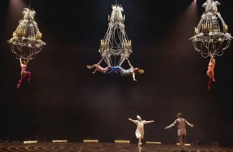 Performers in Cirque du Soleil: Corteo at Royal Albert Hall