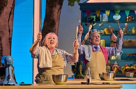 Claire Moore and Michael Cahill in The Great British Bake Off Musical London