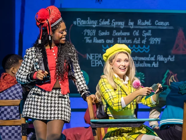 Chyna-Rose Frederick (Dionne) and Emma Flynn (Cher) in Clueless at Trafalgar Theatre