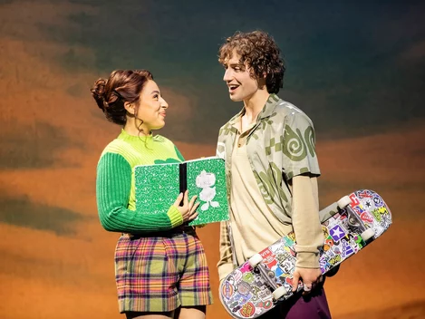 Romona Lewis-Malley (Tai) and Blake Jordan (Travis) in Clueless the Musical