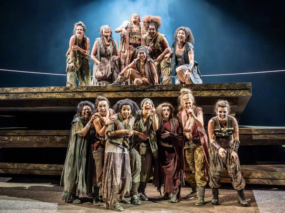 The company of Bacchae at the National Theatre