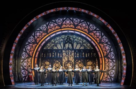 The company of Sister Act at the Dominion Theatre