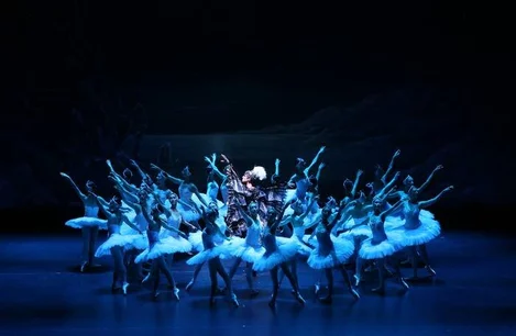 The company of Swan Lake at London Coliseum