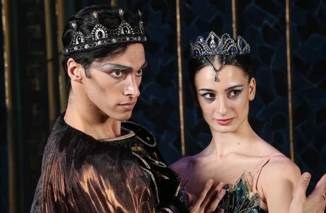 The company of Swan Lake at London Coliseum