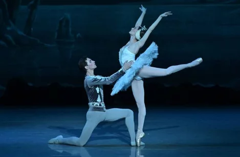 The company of Swan Lake at London Coliseum