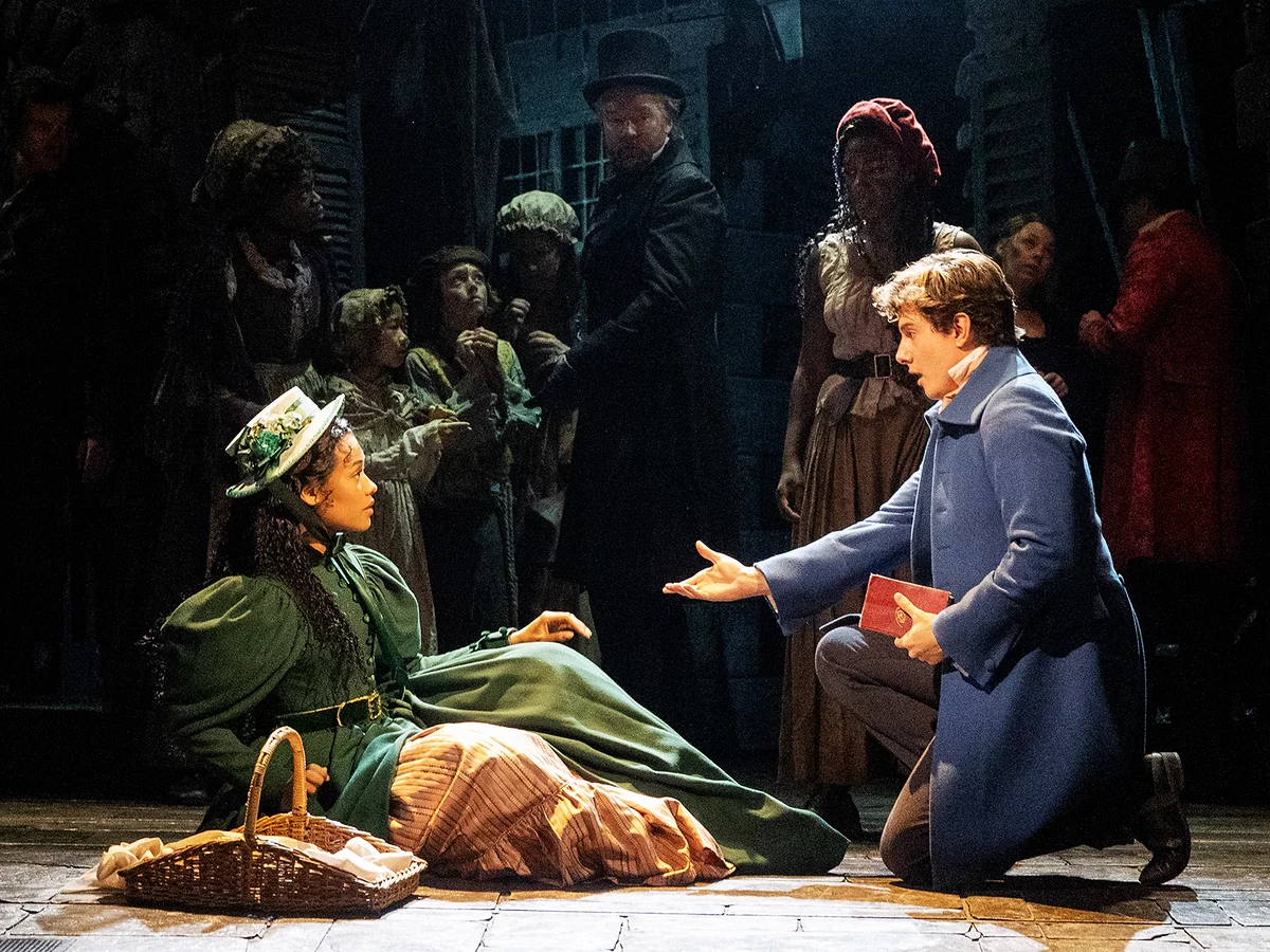 Beatrice Penny-Touré and Jac Yarrow in Les Miserables' 40th Anniversary Cast