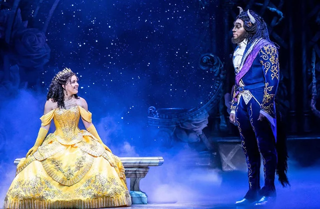 Courtney Stapleton and Shaq Taylor in Beauty and the Beast at the London Palladium