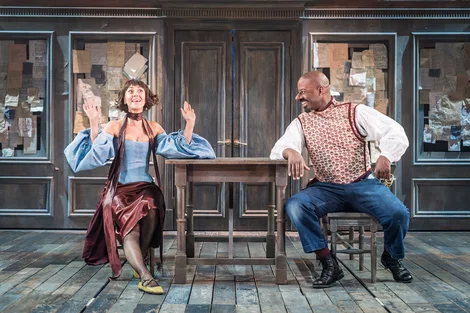 Susannah Fielding and Adrian Lester in Cyrano de Bergerac