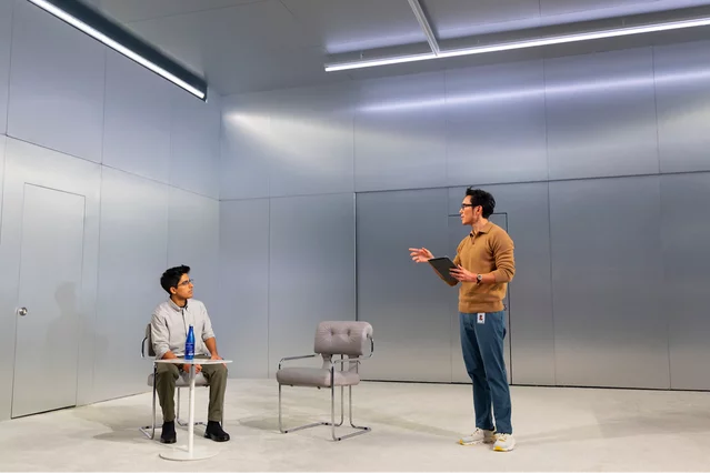 Justin H Min and Karan Brar in Data