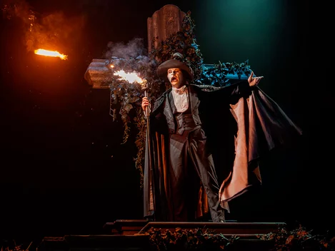 Dean Chisnall as the Phantom in Phantom of the Opera