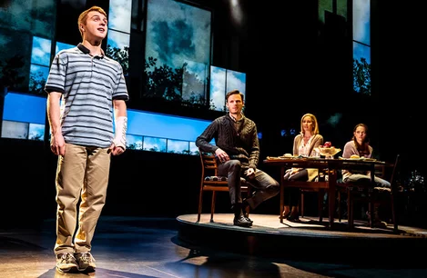 Sam Tutty in Dear Evan Hansen at the Noel Coward Theatre, London