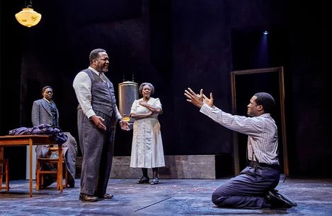 Wendell Pierce and Sope Dirisu in Death of a Salesman at the Piccadilly Theatre