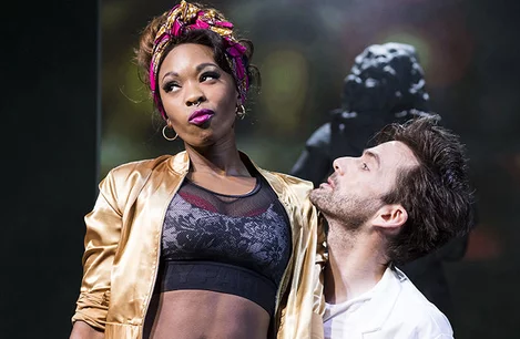 Dominique Moore as Lottie and David Tennant as DJ in Don Juan in Soho, London West End