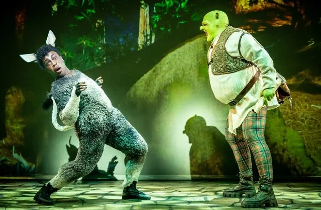 Donkey and Shrek in Shrek The Musical