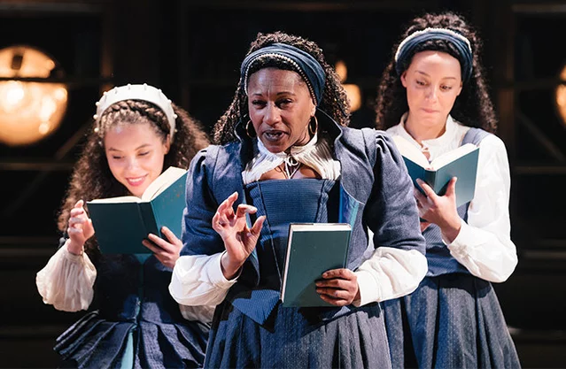 Cast of Emilia at the Vaudeville Theatre, London