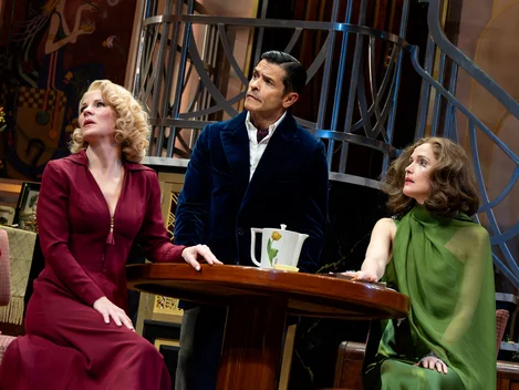 Kellie O'Hara, Mark Consuelos and Rose Byrne in Fallen Angels on Broadway