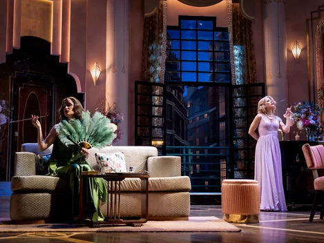 Rose Byrne (Jane) and Kelli O'Hara (Julia) star in Fallen Angels on Broadway
