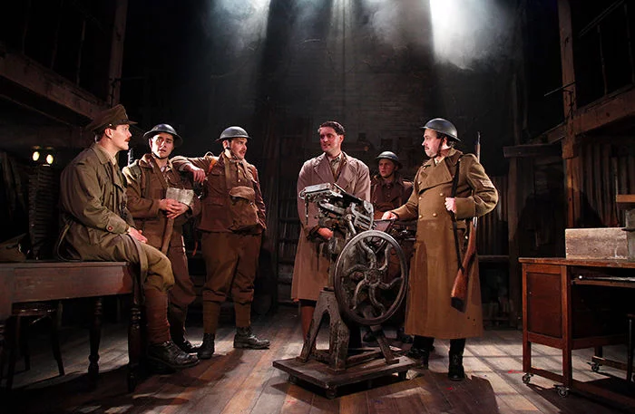 George Kemp, Jake Morgan, Kevin Brewer, James Dutton, Peter Loasso and Dan Tetsell in The Wipers Times