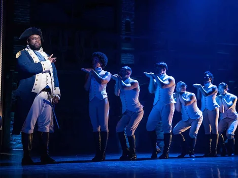 George Washington in Hamilton at the Richard Rodgers Theatre