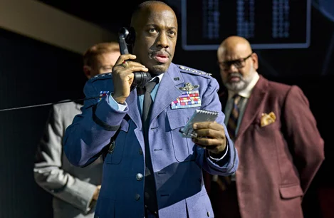Giles Terera as General Turgidson in Dr. Strangelove