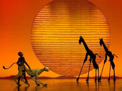Giraffe puppets in The Lion King, New York