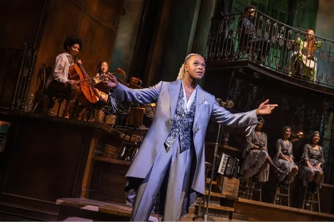 J. Harrison Ghee plays Hermes in Hadestown on Broadway