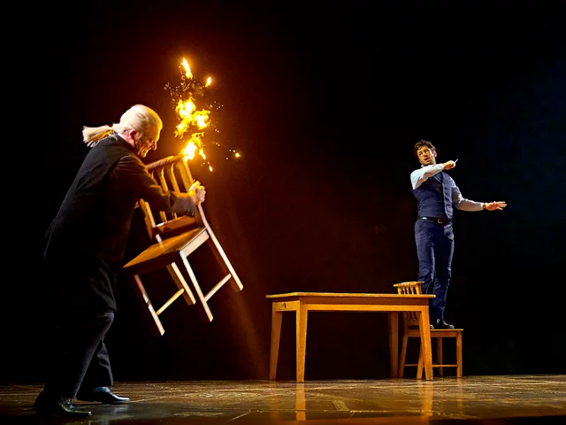 Draco and Harry in Harry Potter & the Cursed Child at London's Palace Theatre