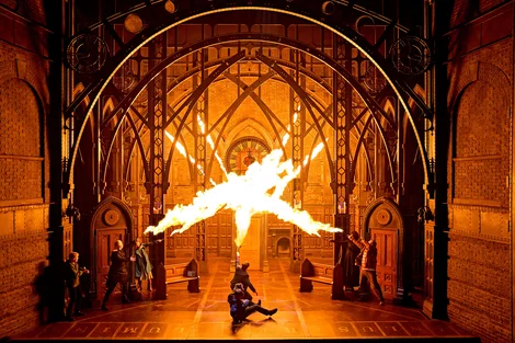 Harry Potter & the Cursed Child illuminates the stage at London's Palace Theatre