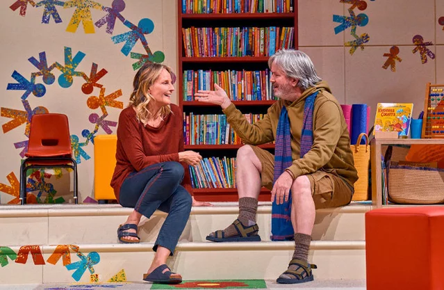 Helen Hunt and Mark McKinney in Eureka Day at the Old Vic Theatre