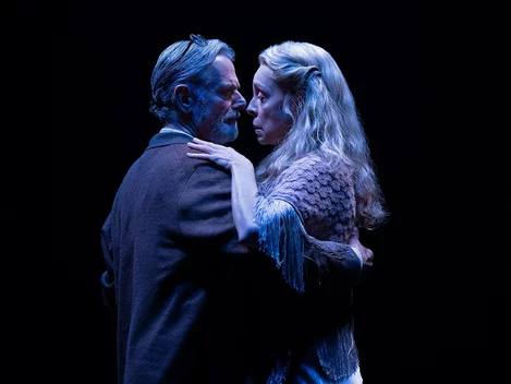 Steven Skybell (Herr Schultz) and Ellen Harvey (Fraulein Schneider) in Cabaret Broadway