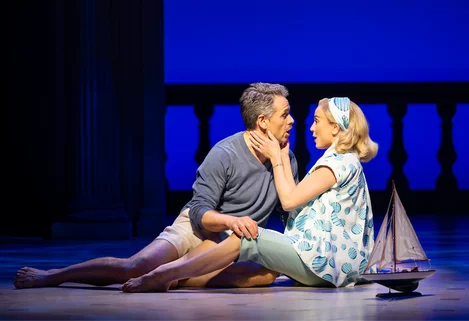 Julian Ovenden as Dexter Haven and Helen George as Tracy Lord in High Society