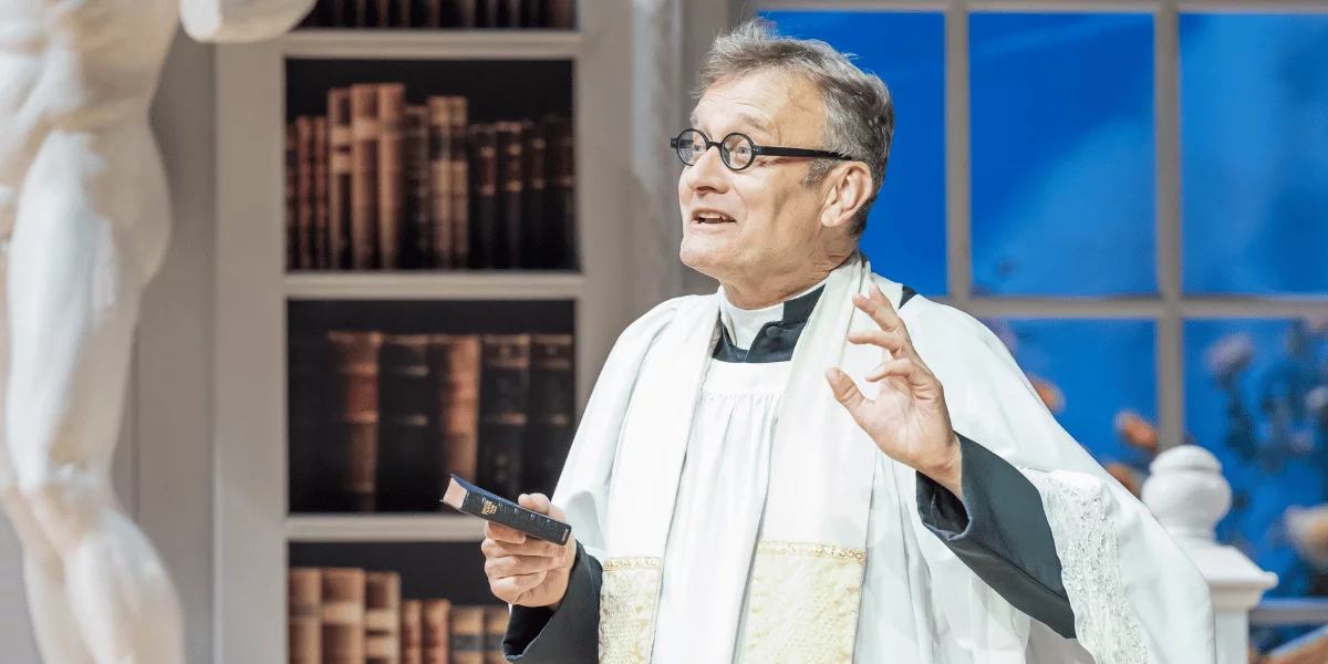Hugh Dennis as Dr Chasuble in The Importance of Being Earnest