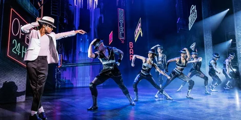 Jamaal Fields Green and the company of MJ the Musical